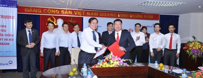 Lễ ký kết dịch vụ thanh toán trực tuyến cước viễn thông giữa VNPT Hà Nội và VietinBank